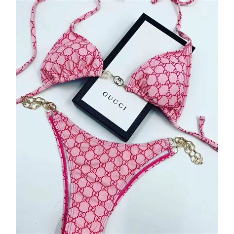 pink gucci bikini|Gucci Swimwear for Women .